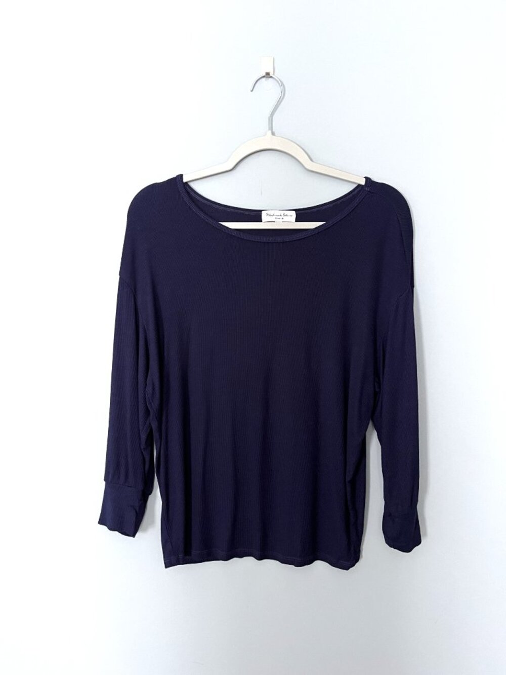 Michael Stars Ribbed Shirt (Blue) S